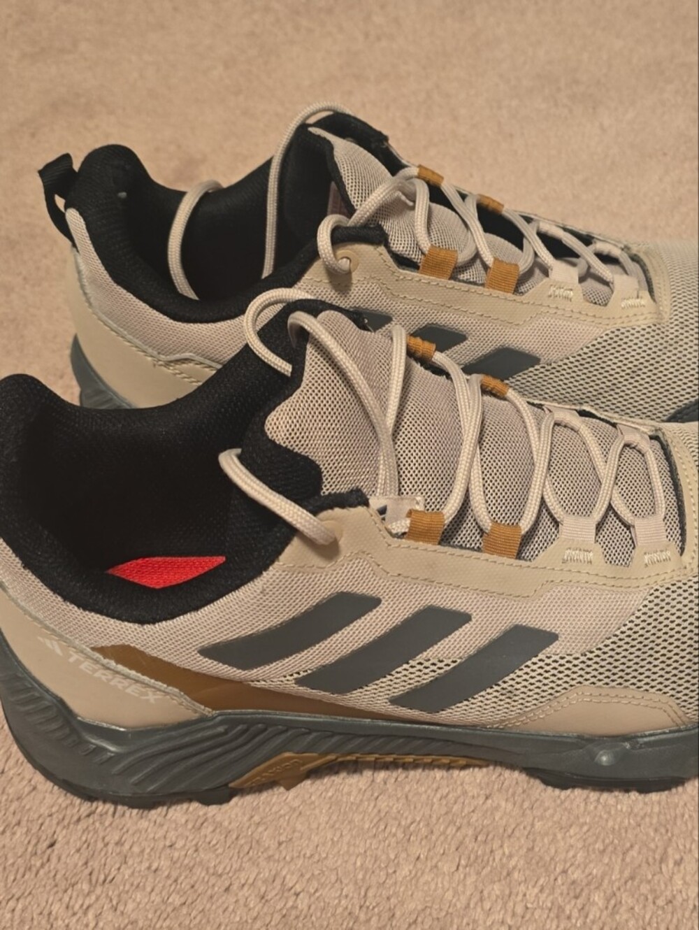 Adidas Terrex Beige, Black & Gray Outdoor Trail Shoes